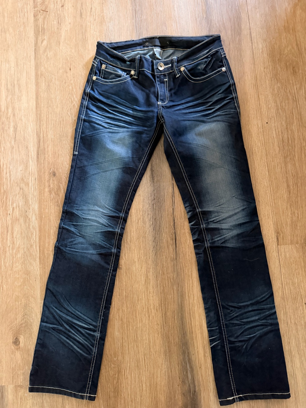 Level 7 Dark Wash Men’s Straight-Leg Jeans - Blue